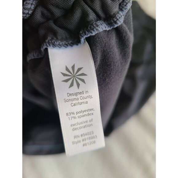 Athleta Activewear Top Women's 2XS Black Drawstring Hem Half Zip Polyester Blend - Picture 6 of 6